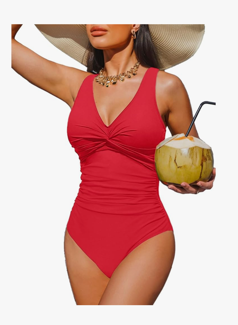 Holipick Women Tummy Control One Piece Swimsuit - Push Up Bathing Suit Full Coverage Slimming Swimwear
Size -3XL