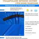 Trampoline Pad Replacement, 12FT 14FT 15FT Trampoline Spring Cover, Thickened EPE Foam Tear-Resistant Waterproof Safety Pad, No Holes for Pole