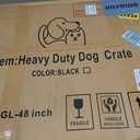 Snuowu 48 Inch Heavy Duty Dog Crate with Wheels，Indestructible Escape-Proof Dog Cage for Large Dogs, Extra Large XL XXL Indestructible Dog Crate with Removable Tray (Patent Authorization), one Door, 47.2"L x 28.7"W x 28.7"H 