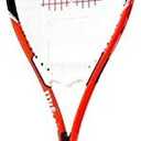 Wilson Federer Adult Recreational Tennis Racket - Grip Size 3 - 4 3/8", Red/White/Black