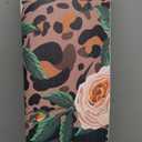 CRE8TIVE 24"x118" Pink Leopard Peel and Stick Wallpaper Rose Floral Wallpaper Leaf Contact Paper for Girls Bedroom Self Adhesive Removable Vinyl Wall Paper for Bathroom Cabinets Drawers Liners Walls