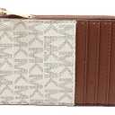 Michael Kors Jet Set Travel Top Zip Card Case Wallet Coin Pouch Vanilla