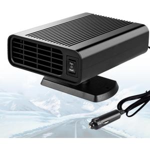 Car Heater Portable Car Heaters for Vehicle, 12V Car Heater That Plugs Into Cigarette Lighter, 2 in 1 Heating & Cooling Fast Windshield Defrost Defogger