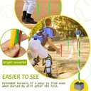 9.3in Baseball Base Plugs with Extended Tassel Heavy Duty Base Plugs for Baseball Field Base Plugs Easy View Baseball Base Anchors for Yard Tear Resistant - 6 Pack (yellow)