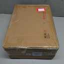 Tajsoon 5-Tier Ladder Shelf with LED Light, Wall Mounted Ladder Bookshelf with Metal Frame, Wall Ladder Bookshelf for Living Room, Bedroom, Office, Rustic Brown