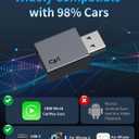 Wireless CarPlay Adapter for iPhone Plug & Play Seamless Connection Convert Wired to Wireless CarPlay for iOS 10+ and Cars from 2016