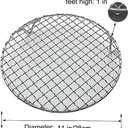 Round Cooling Rack Stainless Steel Cross Wire Barbecue Grill Net Racks with 3 Legs for Cooking Baking Steaming (11 inches)