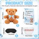 Simgoing 19 Piece Bear Themed Baby Shower Diaper Changing Game Supplies Include 12 inch Bear Dolls Blindfold Diapers Games Prizes for Adult Gender Reveal Raffle Party(Elegant,Blue)