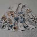 Horaldaily Vintage Tablecloth 60x60 Inch Round, Watercolor Flowers Washable Seasonal Table Cover for Party Picnic Dinner Decor (Beige)