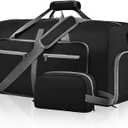 Felipe Varela Duffle Bag with Shoes Compartment and Adjustable Strap,Foldable Travel Duffel Bags for Men Women,Waterproof Duffel Bags (65L)