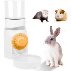 Hanging Rabbit Water Dispenser for Cage,17oz No Drip Guinea Pig Water Bottle for Ferret Bunny Puppy Cat Chinchilla Samll Aminal Water Bowl
