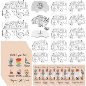 Ferreve 30 Set Lab Week Gift Bulk Pin Appreciation Card Bag CNA Week Thank You Gifts for Anesthesiologist Anesthetist CRNA RT Nursing Assistant Medical Doctor Nurse Staf (Silver)