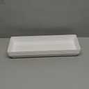 US Acrylic Avant White Plastic Serving Trays (Set of 4) 15 x 5 | Narrow Reusable Rectangular Party Platters | Serve Appetizers, Fruit, Veggies, & Desserts | BPA-Free & Made in USA