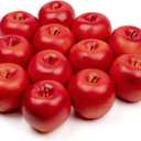 16 Pcs 3inch Fake Apples Decoration Artificial Apples Fake Fruits for Home Kitchen Decoration (Red)