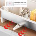 Sponge Holder for Kitchen Sink,Sink Caddy Organizer with Removable Brush Holder,Kitchen Countertop Soap Dispenser Storage with Detachable Towel Rack,White