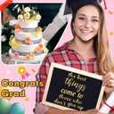 Feifeiya 36 Pcs DIY 2026 Graduation Cap Decorations Accessory Kit Include Faux Flower Heads Graduation Quotes Glitter Stickers 3D Butterfly for Grad Cap Topper DIY Gift(Orange,Inspirational)