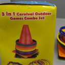 Ring Toss Games Carnival Outdoor Yard Games for Kids,Soft Plastic Cones Bean Bags Play for Children's Birthday Xmas Indoor Family Party Combo Gift Set