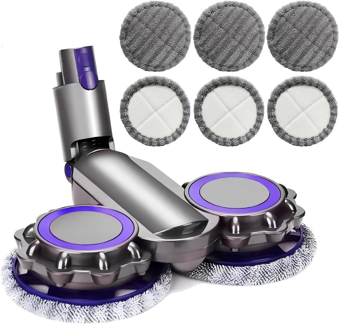 E.LUO Electric Mop Head Attachment Compatible with Dyson V7 V8 V11 V10 V15 Vacuum Cleaner Wet & Dry Mop Cleaning Head With Water Trank, Head Floor Brush Replacement, Additional 4 Mop E.LUO Electric Mop Head Attachment Compatible with Dyson V7 V8 V11 V10 V15 Vacuum Cleaner Wet & Dry Mop Cleaning Head With Water Trank, Head Floor Brush Replacement, Additional 4 Mop