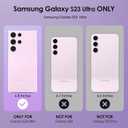 for Samsung Galaxy S23 Ultra Case with Slide Camera Cover, Samsung S23 Ultra Case Shockproof Slim Thin Lightweight, Chic Glossy Fade-Resistant Pattern Phone Cases Cover for S23 Ultra, Purple