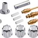 Danco Bathtub and Shower 3-Handle Remodel/Rebuild Trim Kit for Gerber Faucets | Knob Handle | 11B-1H/C and 11B-4D | Chrome (39615)