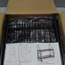 28 Inch Pot Rack Wall Mounted, 2 Tier Pots and Pans Organizer with 20 Hooks and 6 Pot Lid Holders, Heavy Duty Steel Pot and Pan Hanger for Kitchen Cookware Utensils Storage 34.7" Lx13 Wx26.4 H