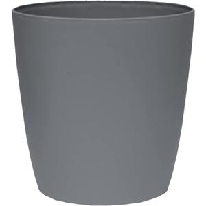 The HC Companies Aria Round Self-Watering Pot - Lightweight Plastic Planter for Herbs & More - Durable Plant Pots for Indoor Plants & Outdoor Plants (8" Warm Gray, Pack of 1)