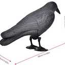 Realistic Crow Decoys, Life Sized Simulation Crow Statue Hunting Bait Decoys Black Crow Figuring,Flying Bird Props for Halloween Party Outdoor Garden Decoration (3PCS)