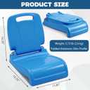 Karenhi 2 Pack Foldable Adult Pool Seat Portable Poolside Chair Stadium Seats with Back Support for Poolside Tailgating Beach Camping Picnic Chair Indoor Outdoor