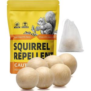 Squirrel Repellent Outdoor, Natural Chipmunk Repellent, Mint Repel Squrriels and Chipmunks from Gardens, Patios, Garages and Bird Feeders, Covers Up to 120 sq ft - 6 Packs