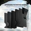 typecase Minimalist Wallet for Men: Metal Card Holder with Removable Money Clip, Real Carbon Fiber, RFID Blocking, Slim, Utral Thin, Small, Front Pocket, Hold up to 15 Credit Cards