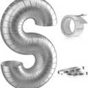 Hon&Guan 4-inch Semi Rigid Dryer Vent Hose, 8 Feet Flexible Aluminum Duct with 2 Clamps, and Aluminum Foil Tape (Silver)