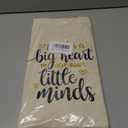 CARAKNOTS Teacher Bag Teachers Gifts for Women Valentines Day Appreciation Week Birthday Thank you Graduation End of Year Christmas Retirement Canvas Tote Bag with Pocket 2 Pcs