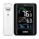 Indoor Outdoor Thermometer Wireless Weather Station External Thermometer Hygrometer Monitor with 330ft Range Remote Sensor, Battery Operated Backlit Display (Colorful)