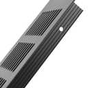 2 Pcs Black Air Vent Grille Cover 600mm x 80mm Aluminum Alloy Kitchen Air Vent Cover Cupboard Vents 24 x 3 Inch Fridge Vent Louvred Wall Vent Grille Ventilation Cover