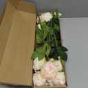10pcs Peonies Artificial Flowers Fake Silk Peonies with Single Stem Faux Peonies Flowers for Wedding Table Centerpieces Home Decorations Bridal Bouquets Floral Arrangements (Champagne)