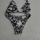 Bathing Suits for Women Deep V Neck Sexy Two Piece Bikini Sets for Women Thong Halter Cheeky Swimsuit, Small