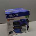 Lasko X-Blower High Velocity Pivoting Utility Blower Fan for Cooling, Ventilating, Exhausting, and Drying, 6 Position 3-Speed Floor Fan with AC Outlet, Circuit Breaker, USB Port, 11x9x12, Blue, X12905