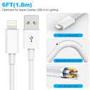 Car Apple Carplay CableUSB A to Lightning Cable 6FT Compatible with iPhone 14 13 12 11 Pro Max XR XS X Charger CordCar Charging CordWhite