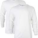 Gildan Adult Ultra Cotton Long Sleeve T-Shirt, Style G2400, Multipack (White, XXL)