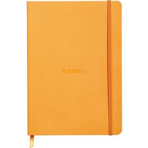Rhodia Rhodiarama SoftCover Notebook - 80 Lined Sheets - 6 x 8 1/4 - Orange Cover (A5)