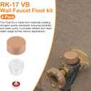 Youour RK-17VB Vacuum Breaker Float Kit, Freezeless Anti-Siphon Wall Faucet Repair Kit, Anti Siphon Valve Repair Kit, Compatible with Woodford Model 17 (4 Pack)