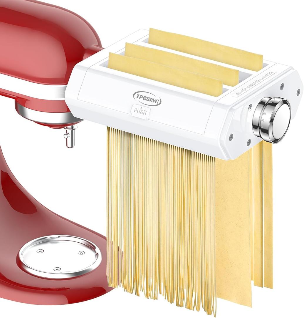 Pasta Attachment for KitchenAid Stand Mixer, 3-1 Pasta Maker Kitchenaid Attachment, Included Pasta Sheet Roller, Spaghetti Cutter, Fettuccine Cutter, Pasta Maker Machine by TPGSING