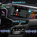 [Upgraded DSP] 7'' Double Din Car Stereo with Wireless Apple Carplay Android Auto, 240W Powerful Sound, FM/AM Radio, 7 Inch LCD Ultra HD Touchscreen, Bluetooth Handsfree, Waterproof Backup Camera, SWC