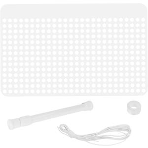 QCG Pool Skimmer Guard Kit - Skimmer Shield for Inground Pool, Leaf Guard Skimmer Net with Adjustable Telescopic Pole and Elastic Rope, Leaf Protection Debris Prevent Blockage