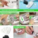 Cat Water Fountain Filter Replacement: 8 Carbon Filters & 8 Foam Sponges Kitty Spout Pump Filters for 108Oz/3.2L & 67Oz/2L Stainless Steel Pet Water Dispenser Cat Dog