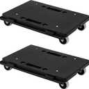 GTQYYF Furniture Movers with Wheels, Portable Moving Rollers Leg Dollies for Heavy Furniture, 4 Wheels Small Flat Dolly, 440Lbs Capacity, 2 Pack, Black