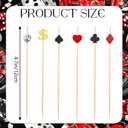 2 x 200Pcs Dice Cocktail Picks,4.7 Inch Casino Poker Toothpicks for Las Vegas Night Decorations Bunco Night Party Supplies,Style C