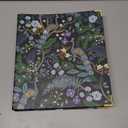 RIFLE PAPER CO. Peacock Classic Binder - 1" Three-Ring Binder with Soft Touch Illustrated Deep Blue Cover, Holds 175 Pages, 3 Tabbed Dividers and 6 Adhesive Labels, Reinforced Metal Corners