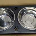 Elevated Dog Bowls Stand Large Breed, Height Adjustable Raised Dog Bowls Holder with 2 Stainless Steel Food Bowls for Small, Medium and Large Canine