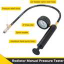 18PCS Radiator Pressure Tester Kit | Coolant Pressure Tester Kit,Radiator Pressure Pump Cooling System Car Leak Tester Detector Tool Water Tank Adapter Auto Coolant Vacuum Purge Head Gasket